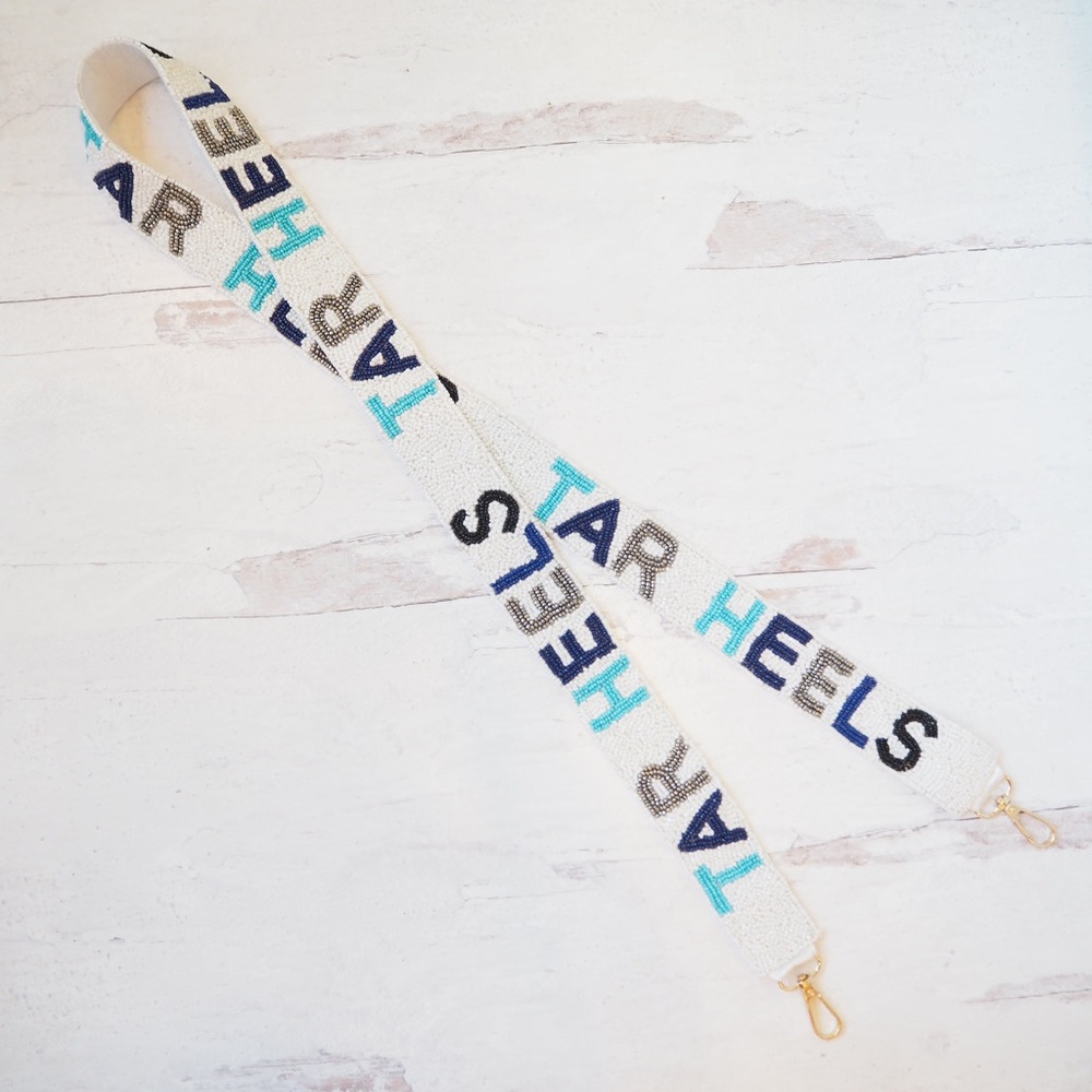 Beaded North Carolina Tar Heels Collegiate Game Day Purse Strap Multi